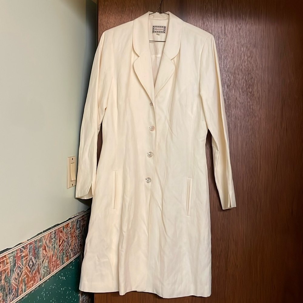 Monsoon silk linen coat